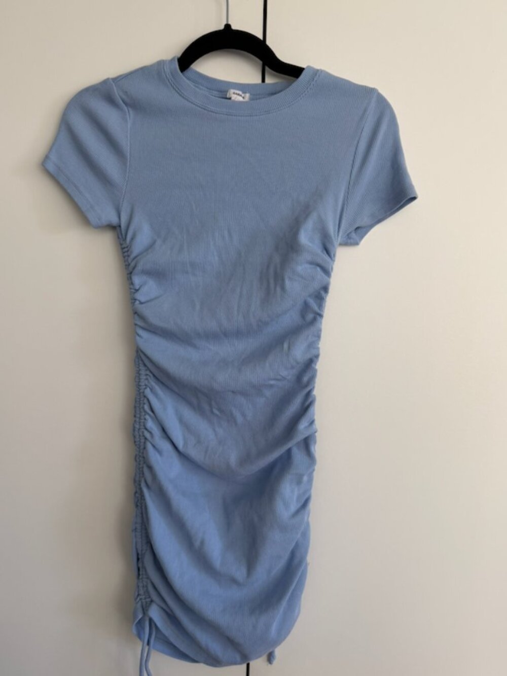 Garage Blue Ruched Mini Dress Size Medium